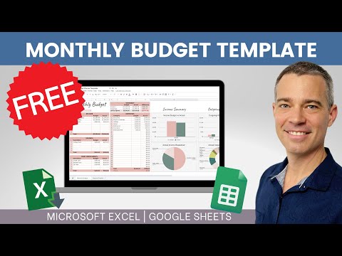 FREE Monthly Household Budget Spreadsheet Template | GOOGLE SHEETS and EXCEL | Personal Finance