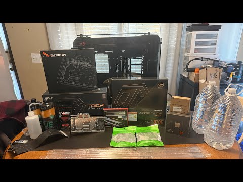 Helios build part 2: Water cooled pc build AMD Ryzen 9 7900x and RX 9070 XT Taichi gpu.