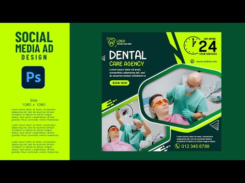 Dental Agency Social Media Post Design | Photoshop Tutorial