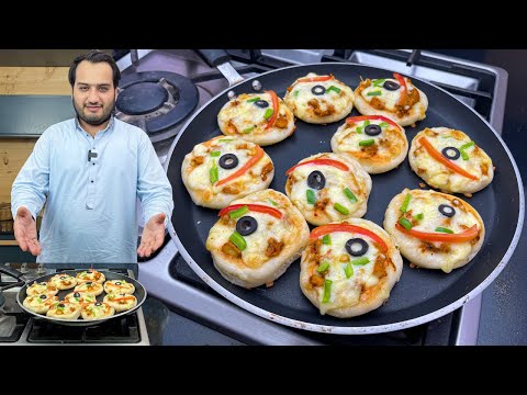 Pizza Bites without oven on Tawa - Step by Step Recipe - Freeze for Months