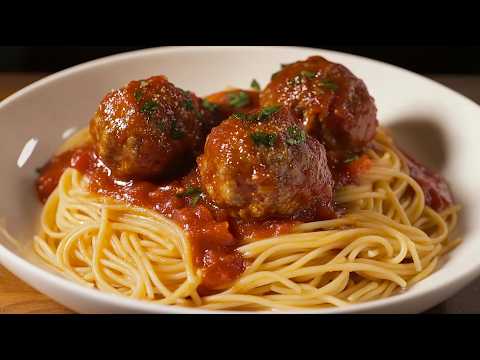You'll love these meatballs in a tomato sauce served with pasta! Cheap and easy!