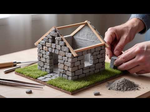 Man Built a Miniature House from Stone | Start to Finish @miniature_nebatki