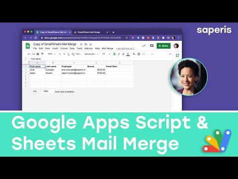 Google Apps Script Examples - Create a Mail Merge for Gmail & Google Sheets
