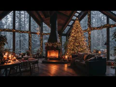 Cozy Christmas Eve Ambience 🕯️🎄 Crackling Fire & Calm Holiday Music