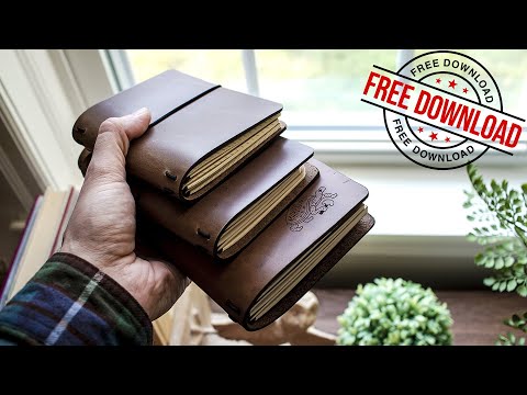 DIY - Make 3 Midori Style Leather Notebook Covers (PDF PATTERNS FOR DOWNLOAD!)