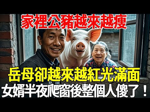 家裡公豬越來越瘦,岳母卻越來越紅光滿面,女婿半夜爬窗後整個人傻了！#蝴蝶飛飛 #民間故事 #奇聞趣事 #古代小說#懸疑#老年情感