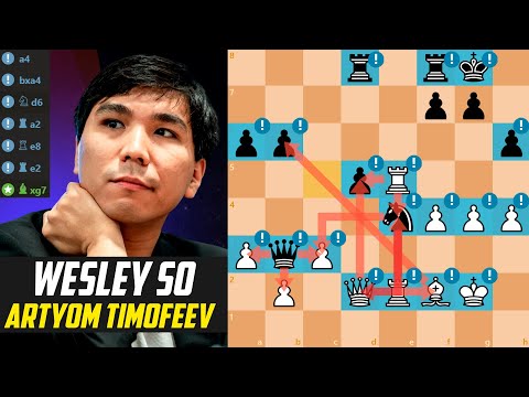 ♟️Wesley So SQUEEZES Artyom Timofeev - Rook Swing to the Queenside! [Stockfish 17]