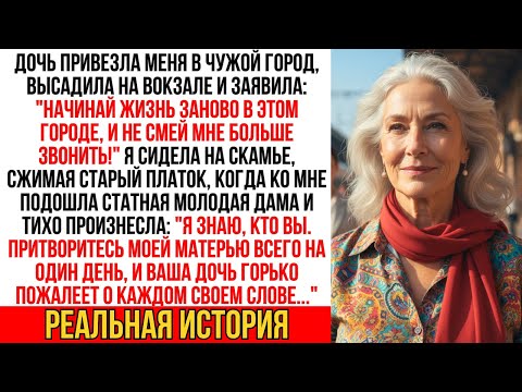 Меня ДОЧЬ ОСТАВИЛА ОДНУ в чужом городе - и вдруг молодая дама прошептала: «ПРИТВОРИСЬ МОЕЙ МАТЕРЬЮ»