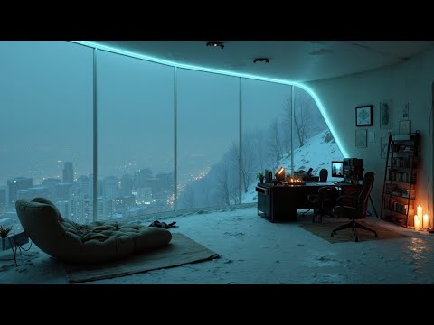 Snowy City Study Playlist | Brain Boost Calm Productivity & Deep Focus Music for Winter
