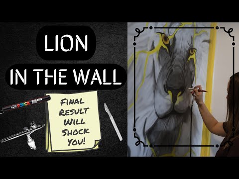 How to Airbrush a Stunning Lion Mural | Full Process & Final Reveal 