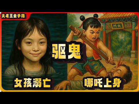 【老王来了｜驱鬼】真实撞鬼实录！女孩同地溺亡面带诡异微笑，10岁“哪吒”上身木刀砍死1人！#老王来了  #玄学 #大老王金手指 #玄學