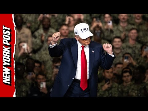 Watch Trump Break Into YMCA Dance with Cheering US Troops in Japan