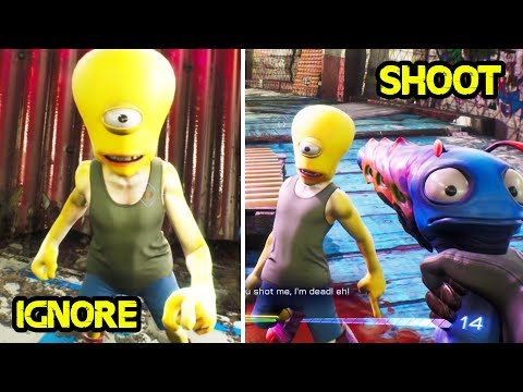What Happens If You Shoot The Annoying Alien Kid VS Ignore Him - High On life 2022