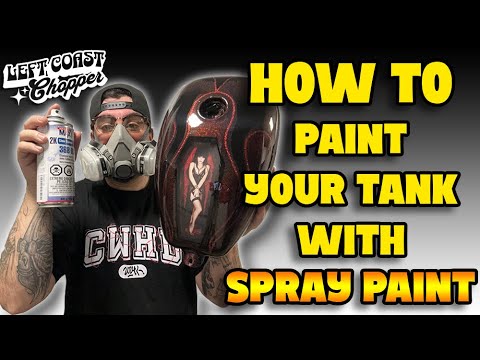 How to paint your motorcycle with only spray paint! | DIY paint job
