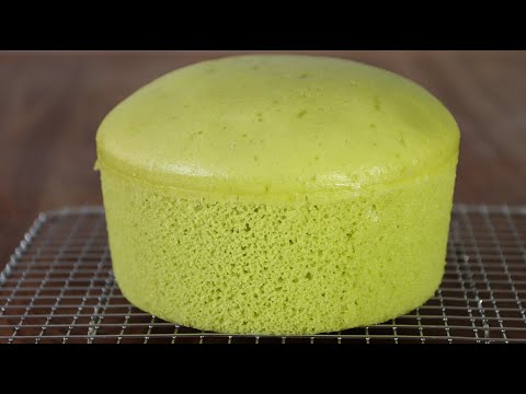 Steamed Pandan Cake (Yeast Method) 蒸香兰蛋糕（酵母版）