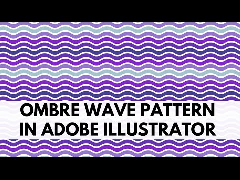 Illustrator - Ombre Wave Pattern - Seamless repeating curvy line multi-color pattern