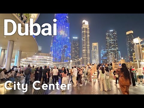 Dubai [4K] Exploring Downtown Dubai Nightlife Walking Tour 🇦🇪