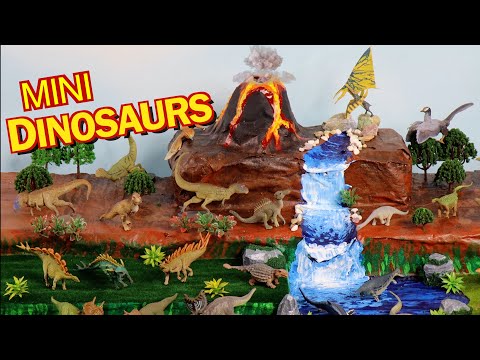 Dinosaur Volcano Eruption! Build a Mini Dino World Diorama