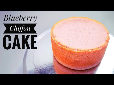 Blueberry Chiffon Cake | Blueberry Sponge Cake | Bake and Toss