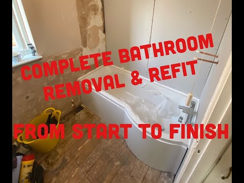 COMPLETE BATHROOM REFURB from start to finish including REMOVAL,TILING & REFIT Video
