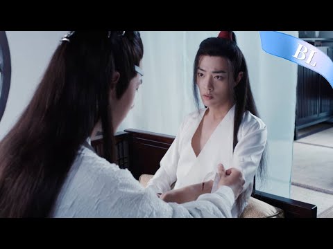【MOVIE】40🐇小嬌妻肖戰身負重傷虛弱不已，老公王一博心疼的貼身為他上藥，不料他的耳根瞬間就紅了，真的太甜啦！#王一博 #肖战 #王一博肖战