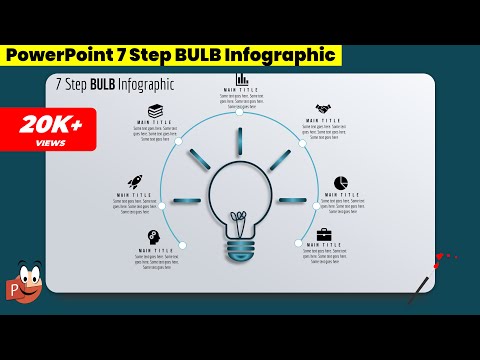 13.PowerPoint Bulb infographic | Idea Slide | 7 Step | Graphic Design | Free Template