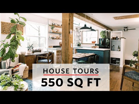 This 550 Sq Ft Garage Apartment Is Full of Space for Entertaining | House Tours