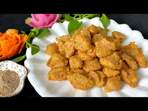 老师傅用豆腐渣炸素丸子，学会调馅方法，做出的丸子酥脆味美