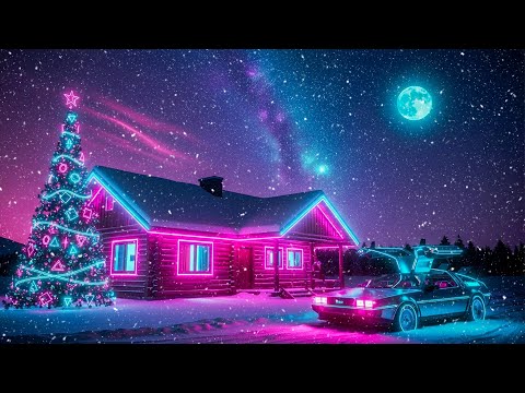 1987 DREAMING OF NEON SNOW // Synthwave Christmas, Vaporwave 🎄