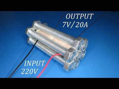 How to make transformer using screws , DIY 140W Transformer