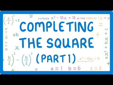 GCSE Maths - How to Factorise Quadratics by Completing the Square (Part 1 - Factorise When a=1)