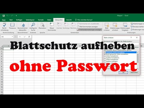 Excel 2016, 2013: Remove sheet protection - Forgot password - Tutorial [remove, hack, crack]