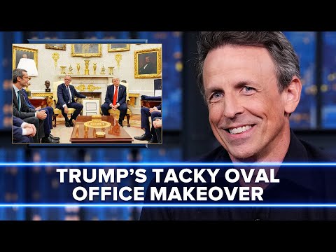Trump Can't Stop Adding Tacky Gold Embellishments to Oval Office