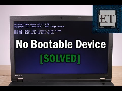 How to Fix Media Test Failure, Check cable, No Bootable Device, Boot Device Not Found