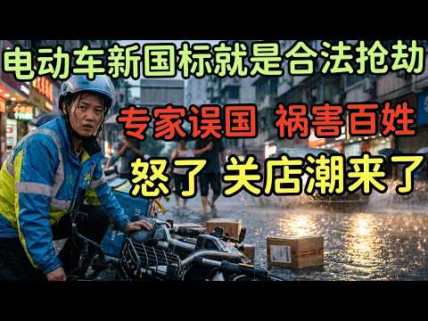 新国标光棍车没人买，3.8亿车主维权爆炸！全国电动车寒冬：爱玛东莞厂倒+北斗实时监控，专家逼你提前3小时点外卖！#电动车#外卖#底层收割