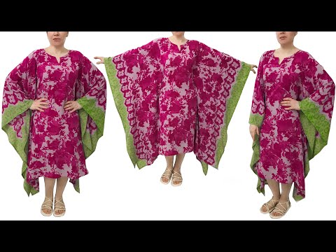 💥 VERY EASY ! NO PATTERN ! Butterfly Kaftan Dress Cutting and Stitching