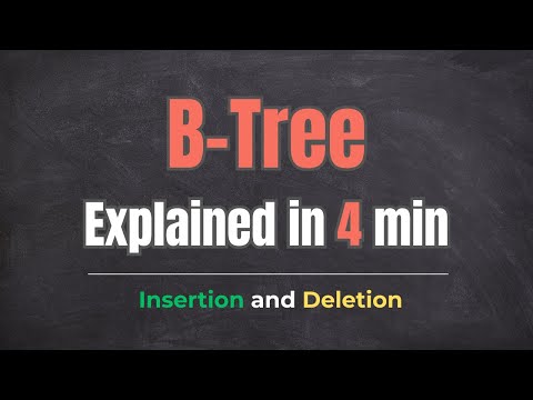 B-Tree Explained | Insertion & Deletion in 4 minutes