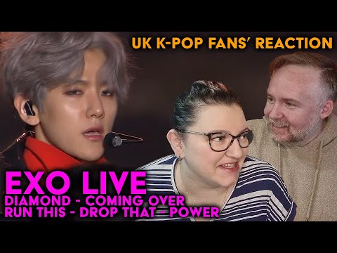 EXO - Diamond + Coming Over + Run This + Drop That + Power Live - UK K-Pop Fans Reaction