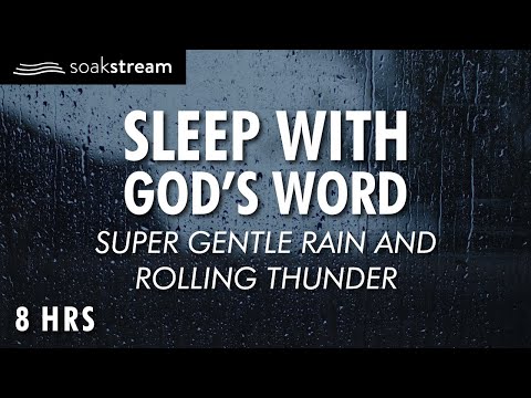 Bible Verses with Rain for Sleep and Meditation - NO MUSIC (MALE VOICE)