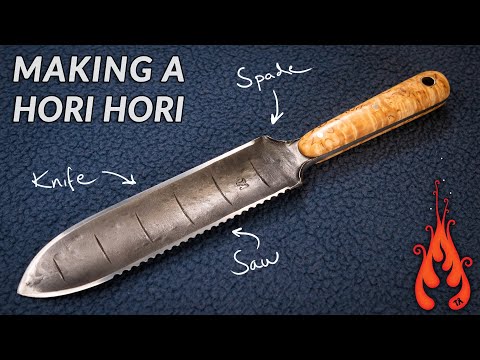 Blacksmithing - Making a Hori Hori - Spade,Knife and Saw!?