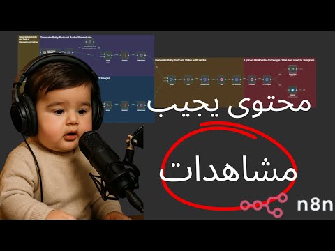 n8n الأتمتة المجنونة: طفل بيحكي، بيصوّر، وبينزل البودكاست لحالو مع