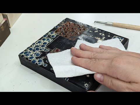 Textured Encaustic Technique with Incised Lines