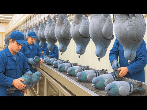 Inside the Massive World of Pigeon Farming – How Millions Are Raised & Processed for Meat