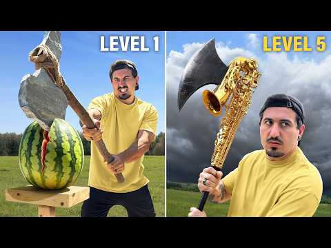 I Built 5 Levels of Battle Axes