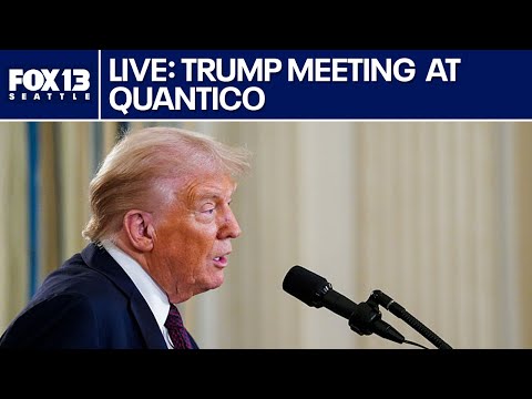 LIVE: Trump, Hegseth speaking at top military leaders meeting