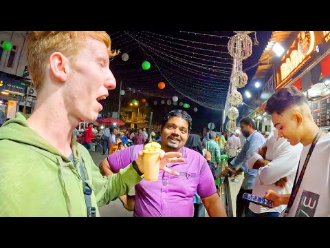 Joking with friendly Indians at Mumbai's most famous falooda shop ๐ฎ๐ณ