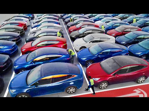Inside Gigantic Tesla Factories Producing Millions of Cars a Year