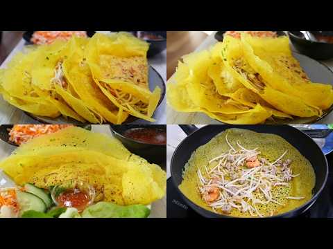 Pha Bột Đổ Bánh Xèo Mỏng Giòn Không Cho Dầu, Cách Khắc Phục Lỗi Bánh Xèo Không Giòn Lâu, Vanh Khuyen