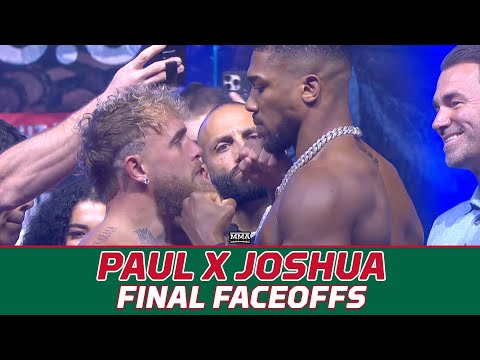 Jake Paul vs. Anthony Joshua FINAL Faceoffs | MMA Fighting