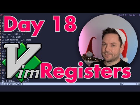 Advent Of Vim Day 18 - Registers